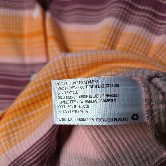 NWT WILD FABLE STRIPED BUTTONED SEMI CROPPED TOP SIZE M - Picture 9 of 12